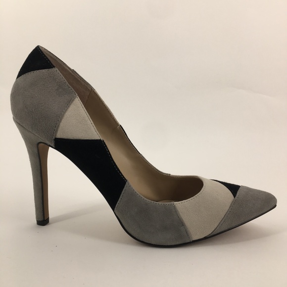 VINCE CAMUTO Gray Color Block Suede Pump Size 8 - Picture 6 of 8